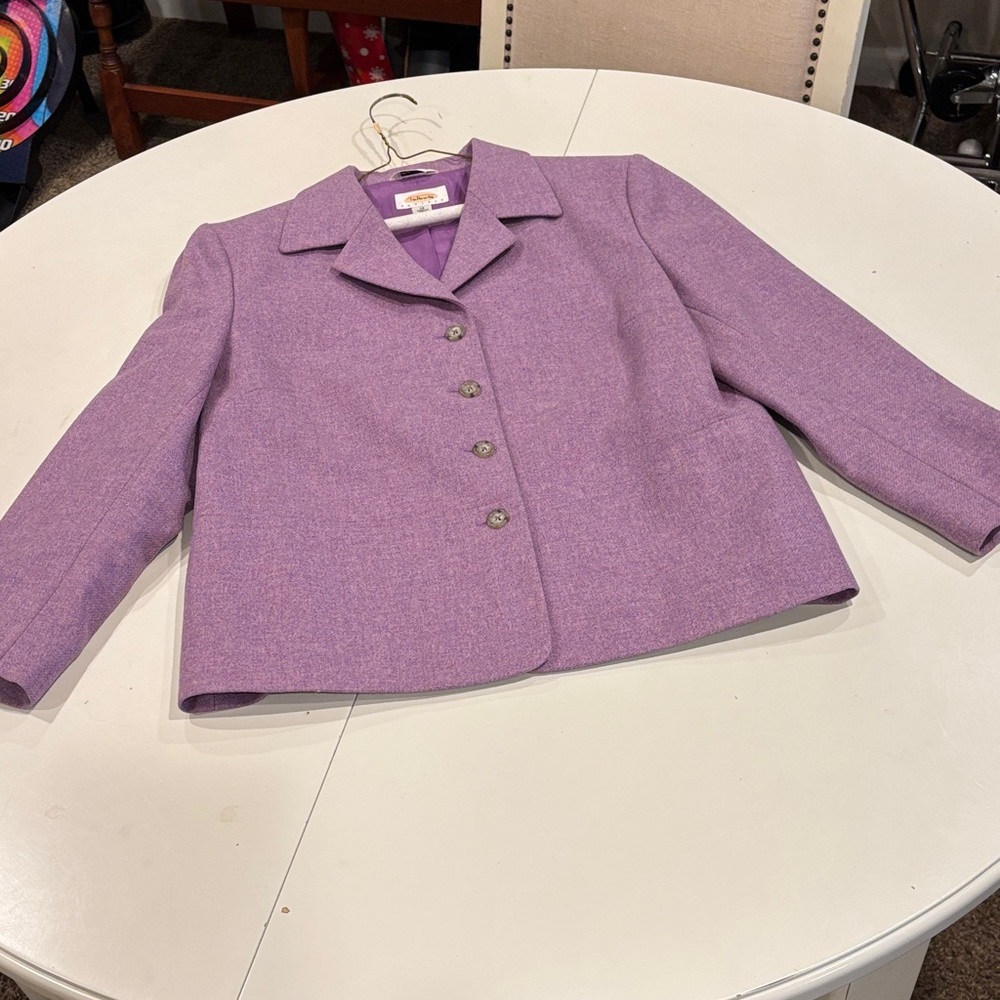 Talbots Women's Purple Blazer size 12 petite
